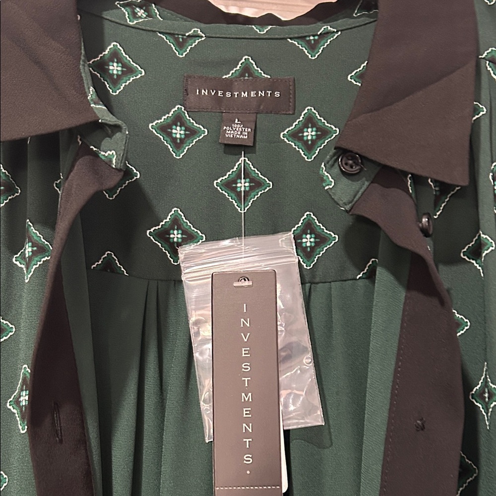 Investments Geometric Green Maxi Dress - Picture 2 of 6